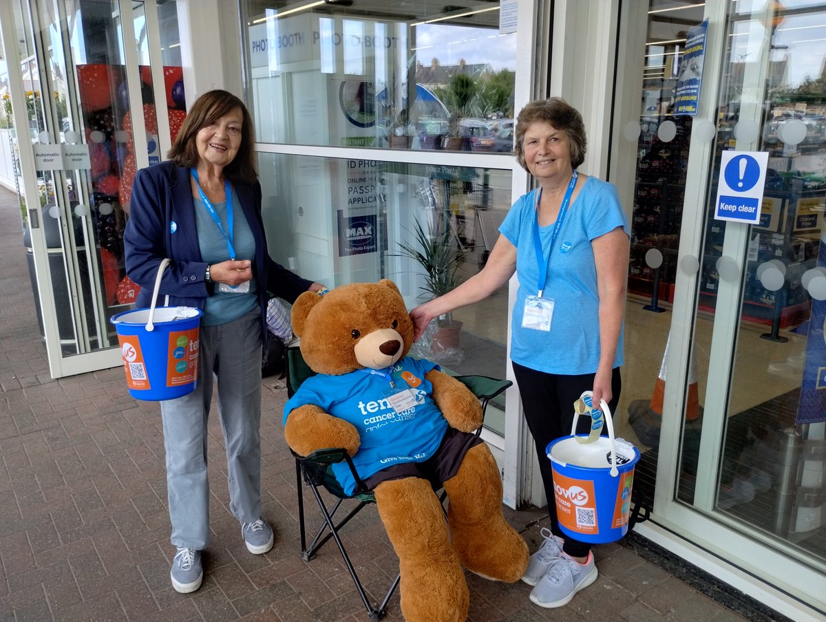 FriendTenLlan's tweet photo. Alison and Pat have taken over here @tesco_2002 in Abergele - still plenty of time to pop along and donate! Help @tenovuscancer support people affected by a cancer diagnosis . https://t.co/VhHYdKAub6