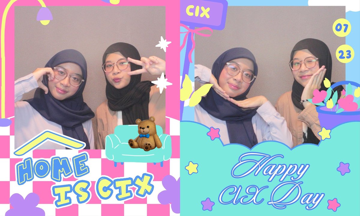 thank you <a href="/hallofbjy/">bjy gallery</a> for providing us such a cute and colorful photobooth frame 🎀💐✨️ #HomeIsWhereverImWithCIX