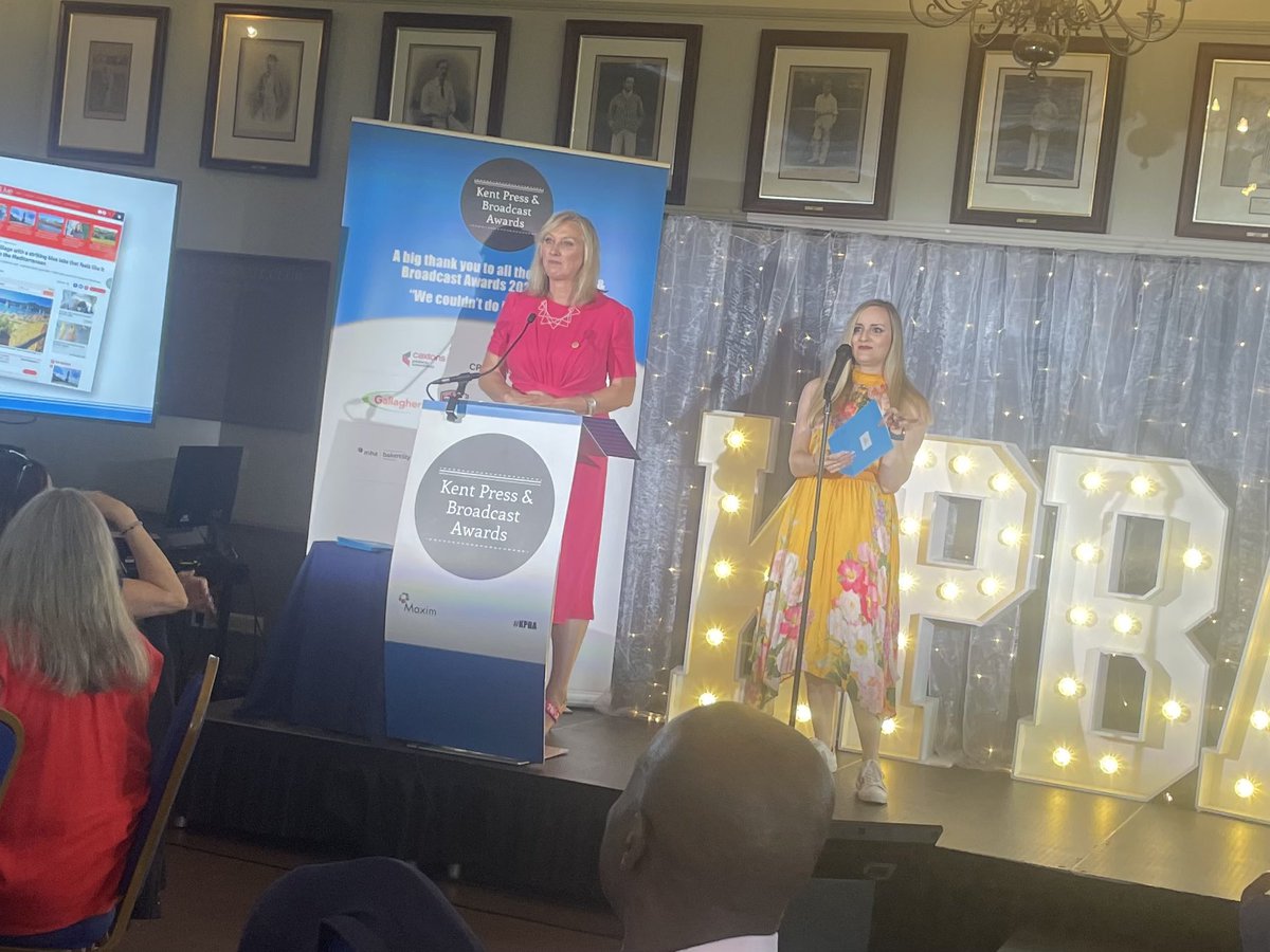 SianElvin's tweet image. Fantastic day at the Kent Press and Broadcast Awards! 🏆

It was special to have been asked to present an award on the 10th year of #KPBA - it's a pleasure to have been involved as a judge.

Congrats to all the winners and thanks to @Maxim_PR as ever for organising a great event!