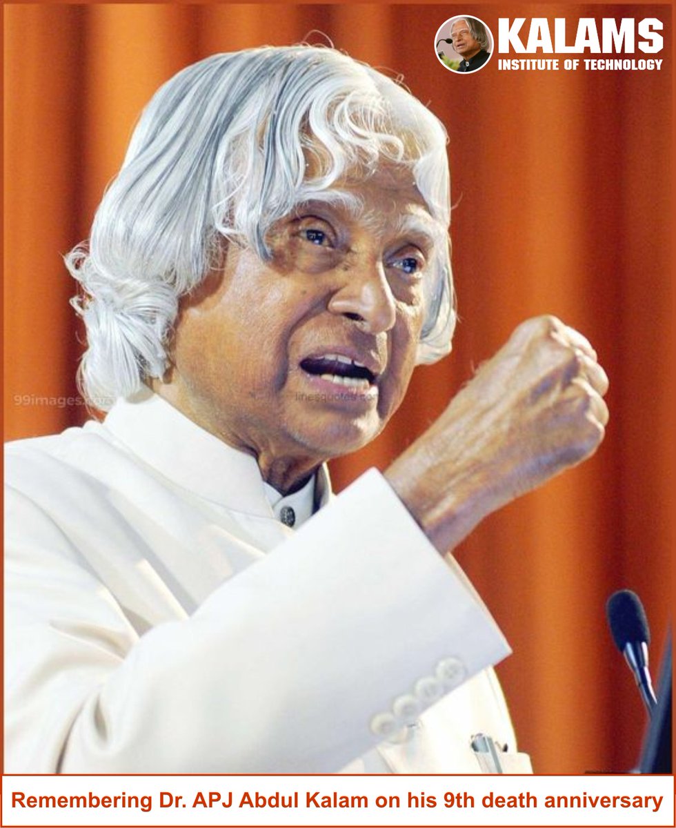 kitindia's tweet photo. "Remembering Dr. Kalam, the People's President.A visionary scientist, inspiring leader, humble soul who ignited minds and transformed dreams into reality. His legacy of dedication &amp; wisdom continues to guide us.
#APJAbdulKalam #MissileMan #KalamsVision #kalamsinstitute #kitindia https://t.co/nTNAgU5uc5