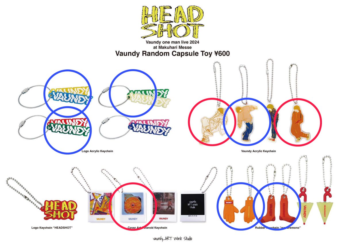 【Vaundy カプセルトイ 交換希望】
譲）赤丸 
求）青丸

現在は東京駅行きの電車を待っているところですので、会場付近での手渡しが出来ません🙇‍♂️

もし可能な方がいましたらご連絡お待ちしてます
