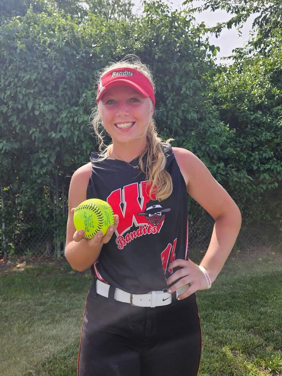 Wisconsin Bandits 18U Gold Schliewe (@bandits18ugold) on Twitter photo Happy 17th Birthday to uncommitted 2005 <a href="/Kassidy_m24/">Kassidy McCaffery 2025</a> !
She pitched 2 complete games going 2-0 with 15K’s and gave up only 3 ER on her special day! Happy 17th Birthday to uncommitted 2005 <a href="/Kassidy_m24/">Kassidy McCaffery 2025</a> !
She pitched 2 complete games going 2-0 with 15K’s and gave up only 3 ER on her special day!