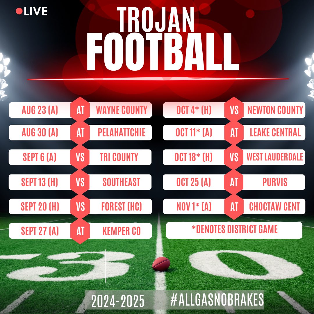 🚨27 days until the #GandyEra officially kicks off!! 

We want to see you #PackTheTack this football season🏈🤩

#TrojanPride