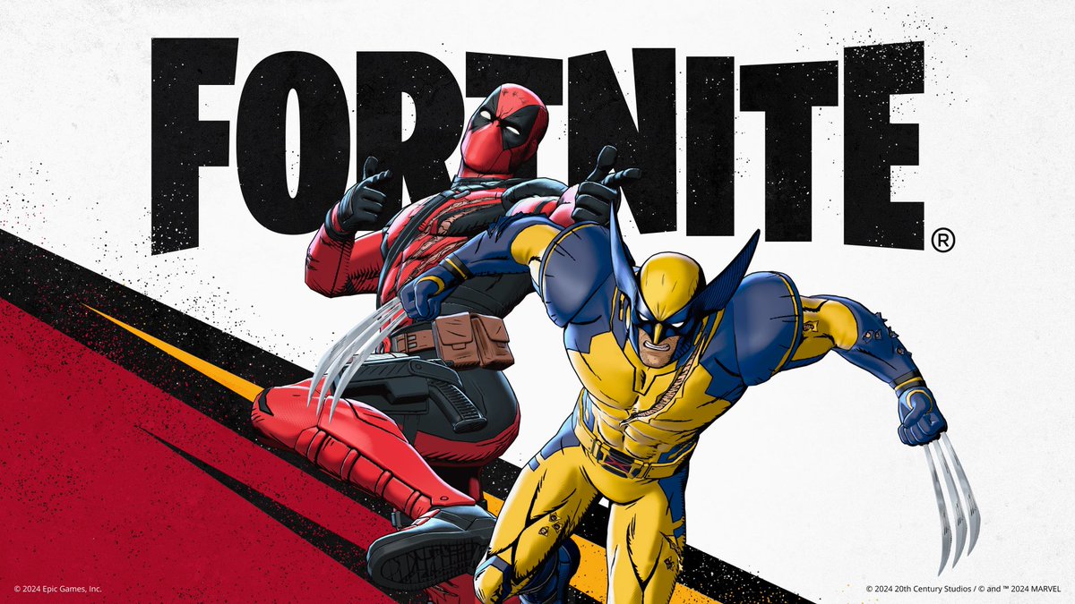 Grab Deadpool and Wolverine in the Fortnite Item Shop NOW ❤️💛