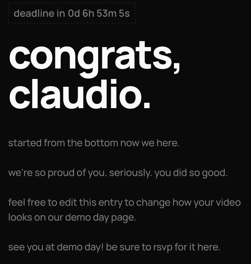 clodi (@clodi_tech) on Twitter photo last day of <a href="/_nightsweekends/">nights & weekends</a> S5. kinda sad.
6 weeks ago, Commit OS was just an idea.
today I have a product with visitors from around the world + 19 MAU
and I cannot wait to keep building it and improve it with these beautiful people โค๏ธโ๐ฅ last day of <a href="/_nightsweekends/">nights & weekends</a> S5. kinda sad.
6 weeks ago, Commit OS was just an idea.
today I have a product with visitors from around the world + 19 MAU
and I cannot wait to keep building it and improve it with these beautiful people โค๏ธโ๐ฅ