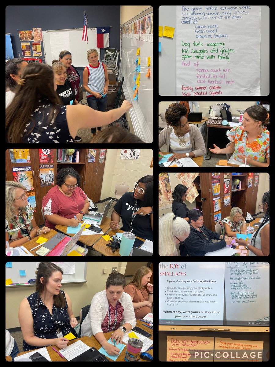 JH ELAR Dept.Chairs did a wonderful job collaborating in preparation for supporting their teams this year! Looking forward to working with this crew! <a href="/NinaAnderson11/">Nina Anderson</a> #katyisdela