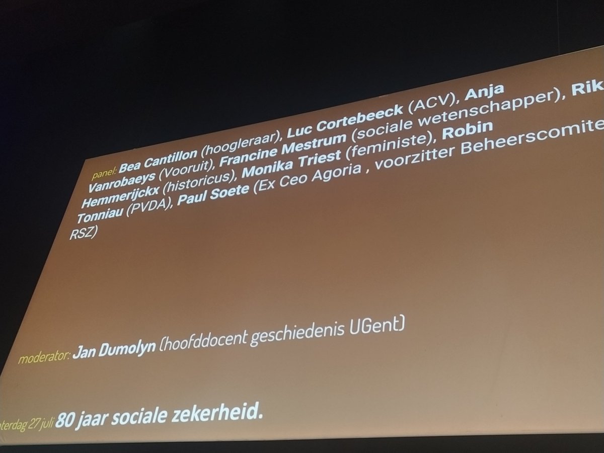 BrechtBruynstee's tweet photo. Razend interessant debat over 80 jaar geschiedenis van de Sociale Zekerheid. #gentsefeesten24 https://t.co/nLWtaKSuQH