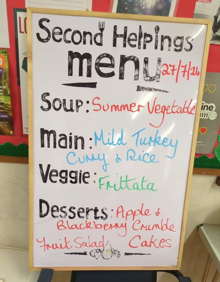 We've got a summery menu for a very summery day! ☀️

We're open 12-2pm as usual - all food and drink is on a pay-as-you-feel basis. 

#stamford #barnhill #charity #food #menu