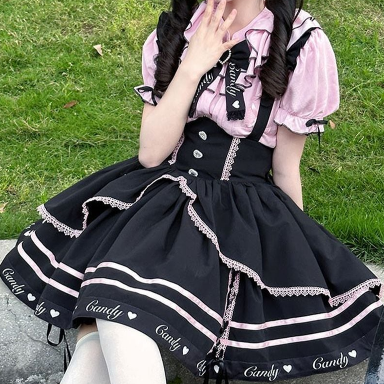 Maidens_Reve's tweet photo. 地雷系ティアードジャンスカセットアップ💕 https://t.co/ZzRrhep06p