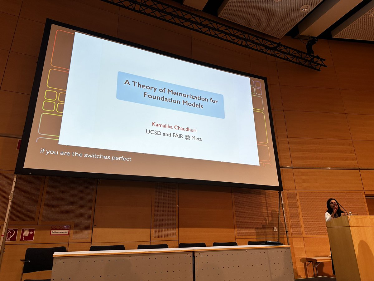 Nezihe Merve Gürel (nmervegurel.bsky.social) (@nmervegurel) on Twitter photo Kamalika Chaudhuri’s talk is happening now in Straus 2! <a href="/kamalikac/">Kamalika Chaudhuri</a> <a href="/tf2m_workshop/">Theoretical Foundations of Foundation Models</a> Kamalika Chaudhuri’s talk is happening now in Straus 2! <a href="/kamalikac/">Kamalika Chaudhuri</a> <a href="/tf2m_workshop/">Theoretical Foundations of Foundation Models</a>