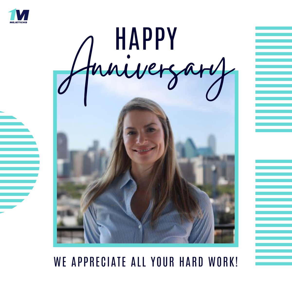 mejeticks's tweet photo. Join us in celebrating Chelsea's Work Anniversary at Mejeticks 💙 Chelsea goes above and beyond. We are thankful for your hard work and dedication. https://t.co/1SYWeTCR2b