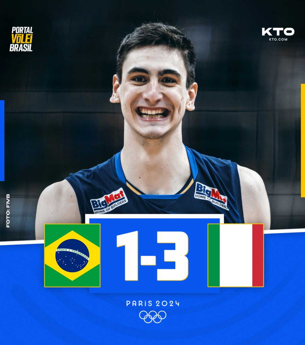 portal_volei's tweet photo. ✅ FIM DE JOGO!

🏐 🇧🇷 BRASIL 1x3 ITÁLIA 🇮🇹
➡️ (23x25, 25x27, 25x18, 21x25)
🏆 Jogos Olímpicos | Masculino https://t.co/bTNe5TU0mv
