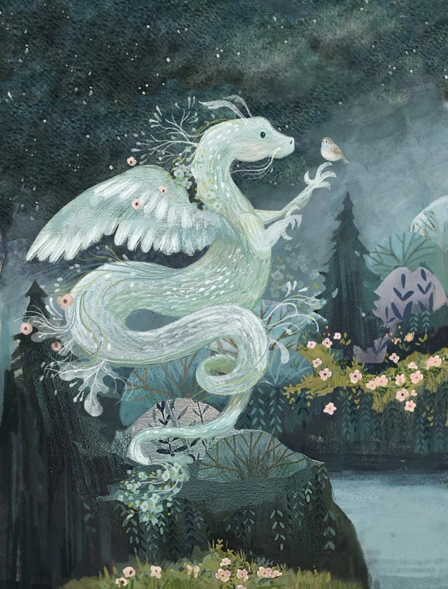 Love this ethereal dragon by Kendra Binney