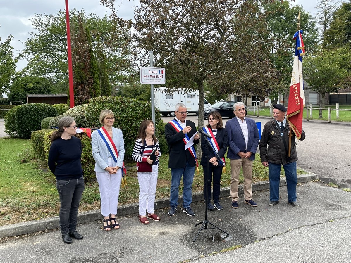 VeroLouwagie's tweet photo. #Orne belle cérémonie ce matin pour officialiser la place de l’école de Saint-Michel-Thubeuf «  Jean Mazeline » un héros résistant qui a œuvré pour notre liberté, «  nos libertés », avec @senateur61  @VanHoorne_2020 
#CircoOrne2 #devoirdememoire #ducoeuretdelaction #avecVL https://t.co/JWAZ2vE7lv