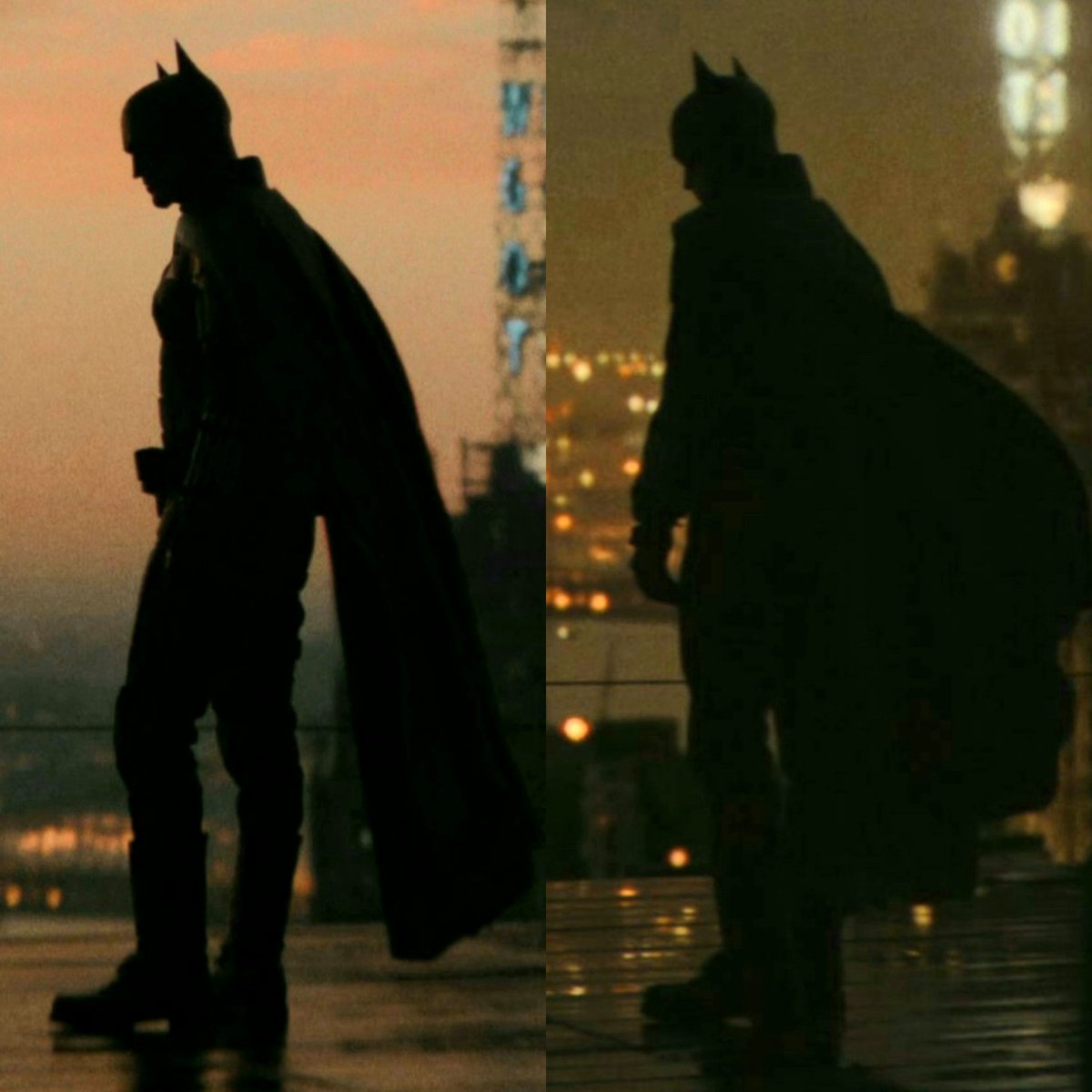 RichardOcelot's tweet image. Feeling like Robert Pattinson has the best Batman silhouette.