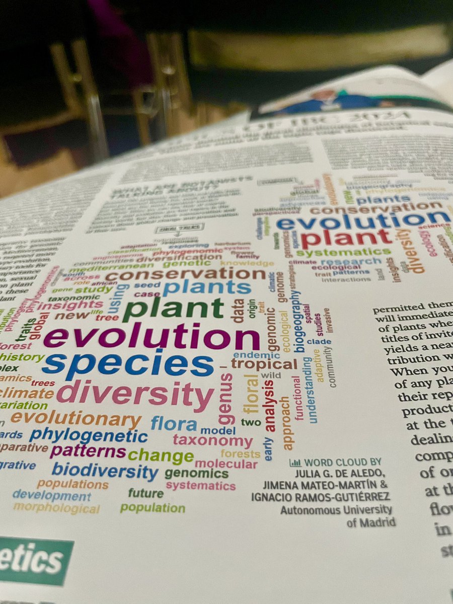 juliagdealedo's tweet photo. 📰 @iramosgutierrez @jimenamateom we made it to the #IBC2024 congress news!! 🗞️🗞️ 
💬 What are botanists talking about?
☁️Take a look to the most repeated words in symposia and talk titles! https://t.co/GyjE9OuQNq