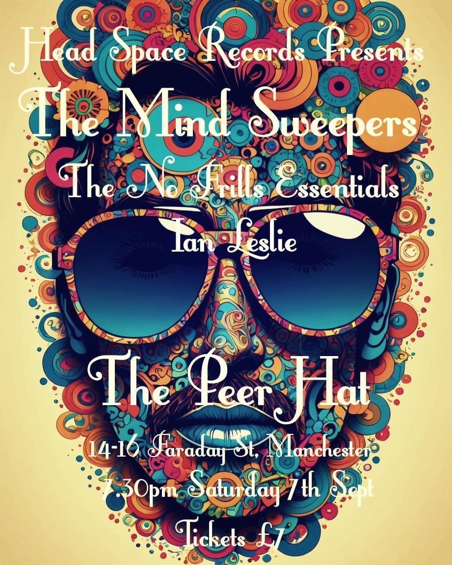 6 Weeks til this Head space records double header with My band The No frills Essentials and The Mind Sweepers .Ian Leslie will be MC/Poet for the night.