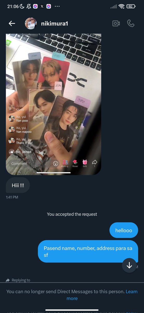 spammy_nori's tweet photo. exposing @/nikimura1  

story time confident sya mag mine hahahahaha, ALAM KO may last transaction kami noon kasi familiar ung name na binigay nag mine sya ung first nireceive naman pero sa second mine nya dina binayaran meron kapang di bayad na sf sakin Hoi, ano ka libre lang? https://t.co/YthjvaHXCQ