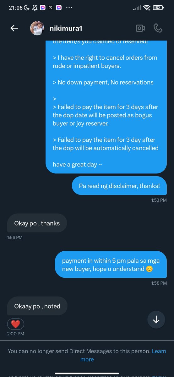 spammy_nori's tweet photo. exposing @/nikimura1  

story time confident sya mag mine hahahahaha, ALAM KO may last transaction kami noon kasi familiar ung name na binigay nag mine sya ung first nireceive naman pero sa second mine nya dina binayaran meron kapang di bayad na sf sakin Hoi, ano ka libre lang? https://t.co/YthjvaHXCQ