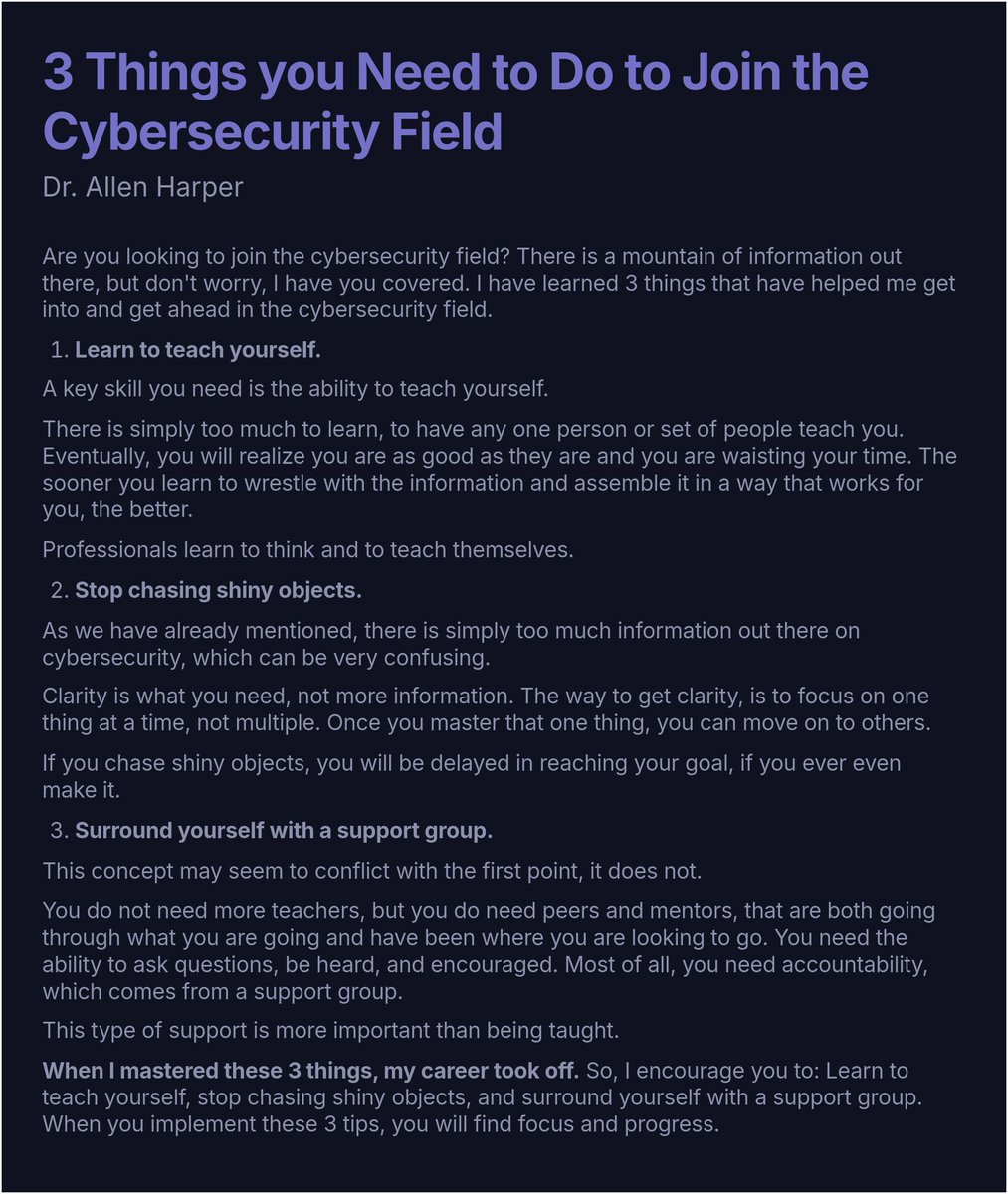 3 Things you Need to Do to Join the Cybersecurity Field