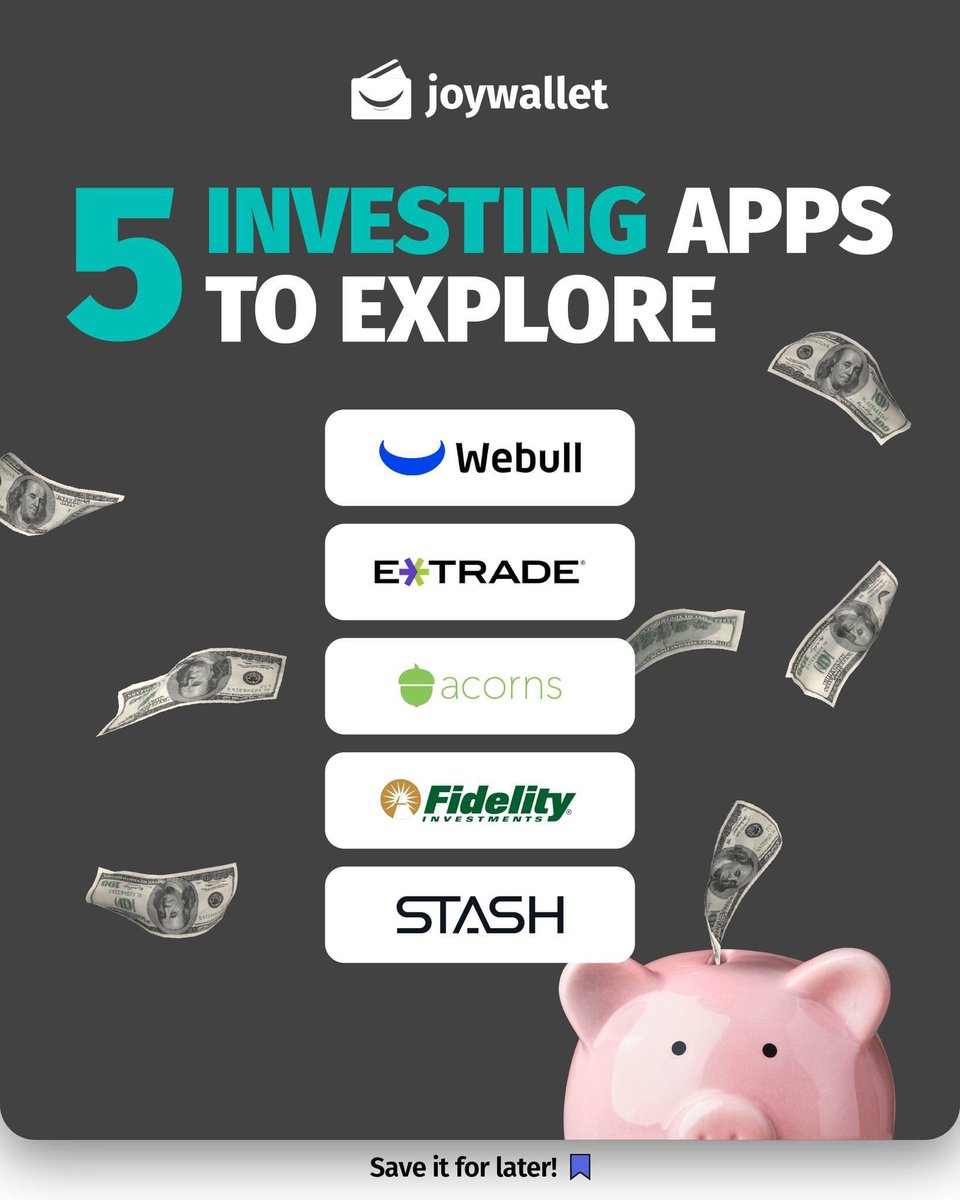 JoyWallet's tweet photo. Start investing more confidently by using investing apps! Investing apps will help you navigate your investments so you're certain in every decision.                                                           
                                                                                                                                                                                                                                                                                                                See the best options to start perfecting your investing 💯                          
                                                                                                                                                                                                                                                                                                                                                                      
                                                                                                                                                                                                                                                                                                 #smartinvesting #beginnerguide #investingapps #financialfreedom #joywallet