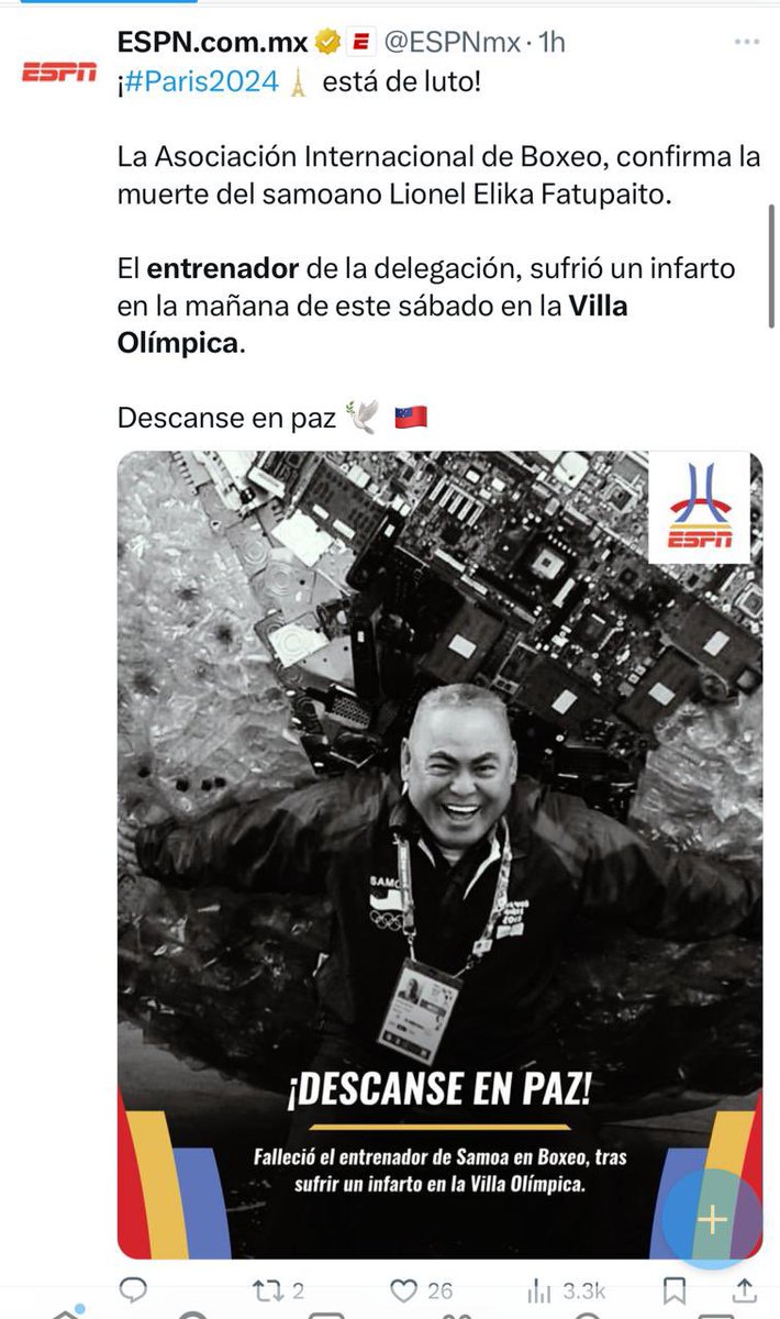 Otra muerte súbita en el deporte !!