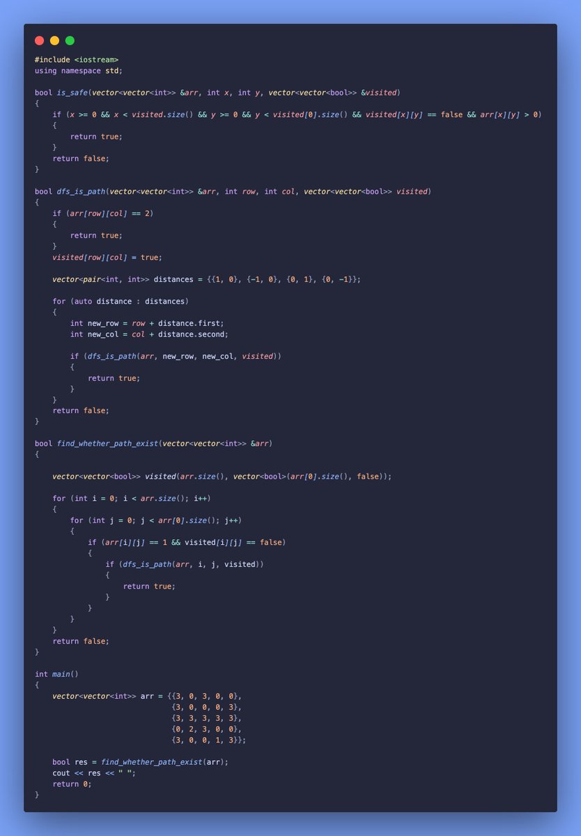 gincode18's tweet image. 🚀 Day 39 of #100DaysOfCode!

🔍 Solved more graph challenges:
🔄 Found Whether a Path Exists.
📏 Calculated the Level of Nodes.
🔗 Identified Possible Paths Between 2 Vertices.

Graphs are becoming more intuitive! 💪 #coding #DSA #developerjourney