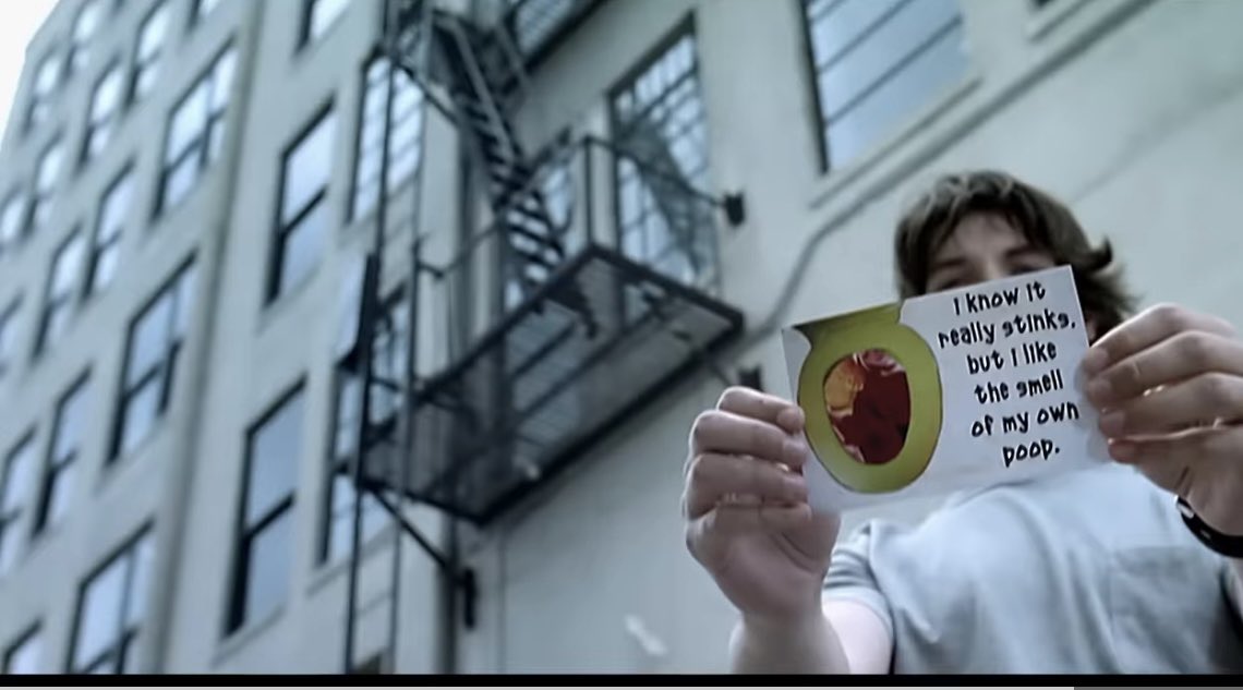 ASAPorphan's tweet photo. Whoever admitted to this in the dirty little secret music video by the all American rejects better come forward. 

You have 5 days to identify yourself we are closing in. https://t.co/RNpyZPJnxY