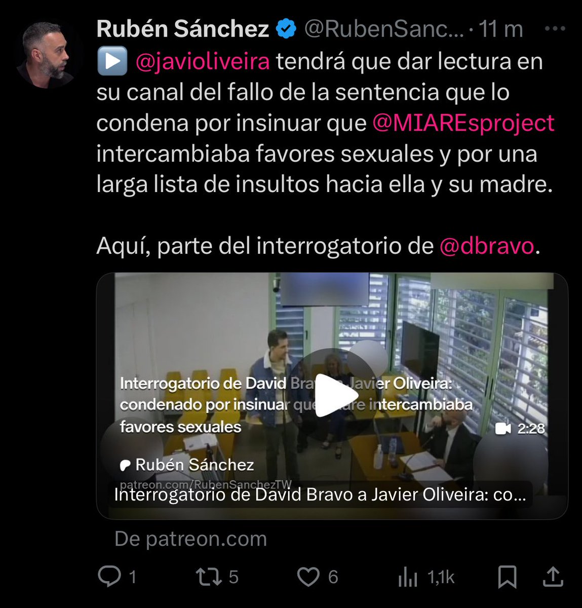 Lo voy a compartir porque la criatura lo ha publicado tres veces en lo que va de día (la primera para sus Patreon, para sacar unas pelillas) y no le hacían caso.

PD: Si la otra parte me da permiso, lo reaccionamos entero, no solo al clip que les guste.