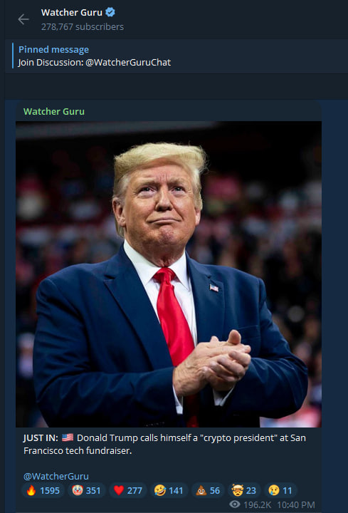 CryptPresident0's tweet photo. The Crypto President $TRUMP

https://t.co/BvMBLyQo6V

https://t.co/bnl6hSSgml

https://t.co/z3gMTIPmAE https://t.co/23uRDkF7cb