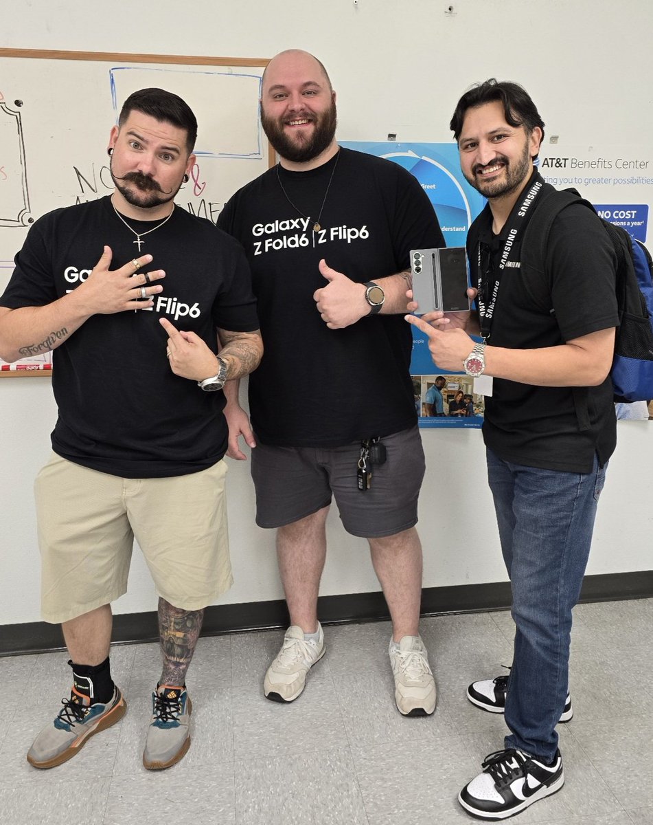 Jorden Mason (@jorden_mason) on Twitter photo Got another visit from Asim our local <a href="/SamsungMobileUS/">Samsung Mobile US</a> rep. Got hooked up with some swag. Got to see the new Galaxy Rings! Always greatful for <a href="/SamsungMobile/">Samsung Mobile</a> showing love to <a href="/ATT/">AT&T</a> employees! #WinAsOne #LifeAtATT #ATTLife #KAMO #Samsung #SamsungFold6 #SamsingFlip6 #GalaxyRing Got another visit from Asim our local <a href="/SamsungMobileUS/">Samsung Mobile US</a> rep. Got hooked up with some swag. Got to see the new Galaxy Rings! Always greatful for <a href="/SamsungMobile/">Samsung Mobile</a> showing love to <a href="/ATT/">AT&T</a> employees! #WinAsOne #LifeAtATT #ATTLife #KAMO #Samsung #SamsungFold6 #SamsingFlip6 #GalaxyRing