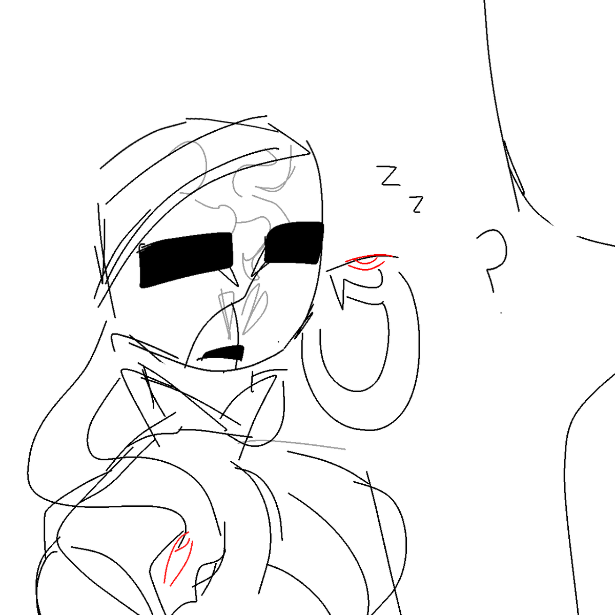 veryy_not_cool's tweet photo. My favourite design choice (i decided to change) about wither is giving him 'false' eyes https://t.co/T9t7jcXgTV