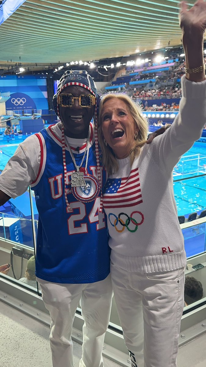 FLAVOR FLAV (@flavorflav) on Twitter photo SO PROUD of my girls today,!!! They won 15-6,,, we in the mix,!!
Just wanted to shout out both <a href="/dawnstaley/">dawnstaley</a> and <a href="/DrBiden/">Dr. Jill Biden</a> <a href="/FLOTUS/">First Lady Melania Trump</a> for coming by todays Women’s Water Polo game,,, we appreciate the support and attention they getting cuz these champions deserve it 🙏🏾🙏🏾🙏🏾
#Olympics SO PROUD of my girls today,!!! They won 15-6,,, we in the mix,!!
Just wanted to shout out both <a href="/dawnstaley/">dawnstaley</a> and <a href="/DrBiden/">Dr. Jill Biden</a> <a href="/FLOTUS/">First Lady Melania Trump</a> for coming by todays Women’s Water Polo game,,, we appreciate the support and attention they getting cuz these champions deserve it 🙏🏾🙏🏾🙏🏾
#Olympics
