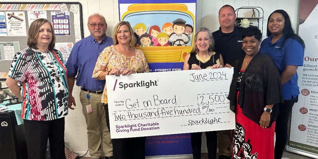 sparklightcares's tweet image. Sparklight is proud to support Get On Board, a non-profit organization in #LongviewTX that ensures students have a safe and reliable ride to school through our Charitable Giving Fund. Thank you for allowing us to be a part of such a meaningful cause! #SparklightCares