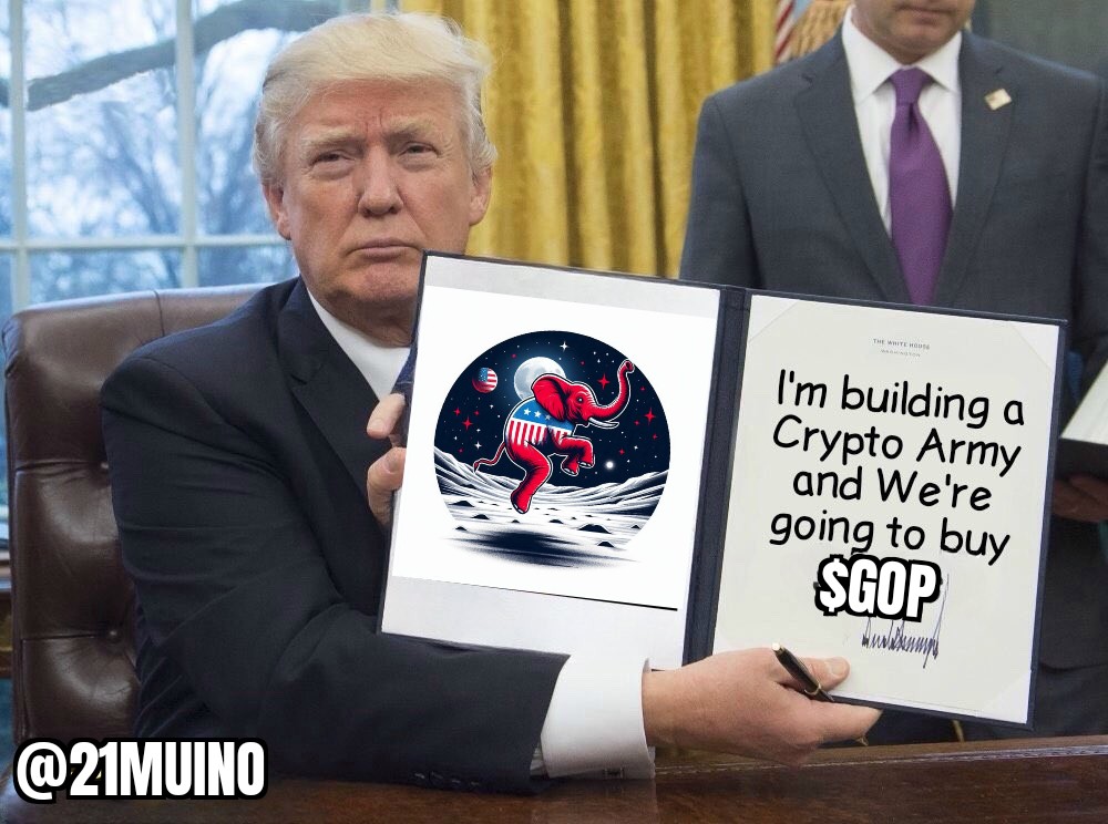 <a href="/GOPCoin1776/">GOPcoin</a> My entry sir
$GOP 
<a href="/GOPCoin1776/">GOPcoin</a>