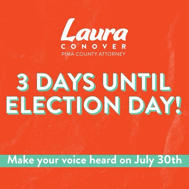Only 3 days left until Election Day in Pima County! Your vote is your voice. Let’s continue the progress we’ve made together. Make sure you’re ready to vote and let’s make a difference!