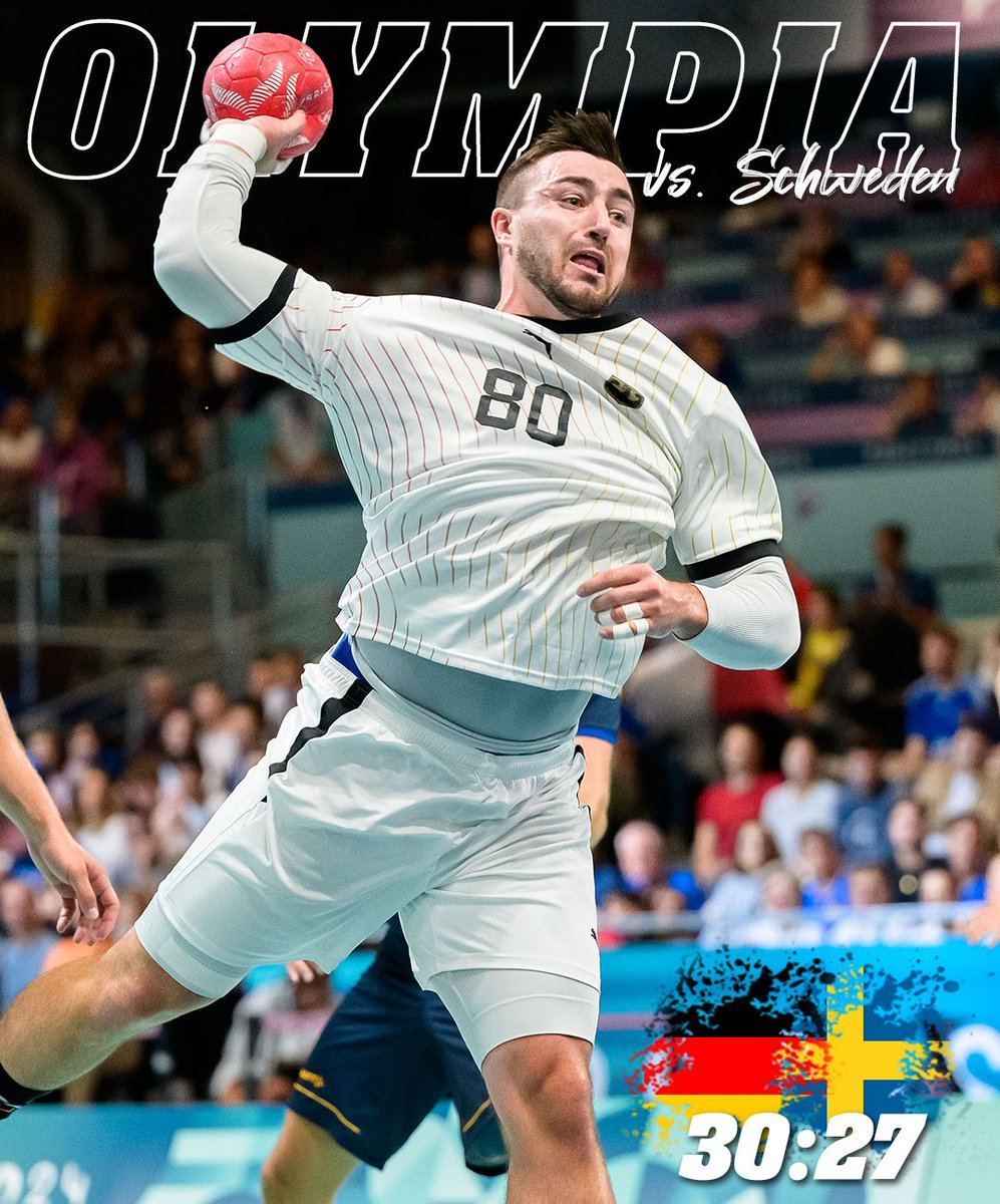 RNLoewen's tweet photo. 𝐀𝐔𝐅𝐓𝐀𝐊𝐓𝐒𝐈𝐄𝐆! 😍🔥 Starke Leistung der deutschen Handballer - gegen Schweden gewinnt das Team von Alfred Gislason mit 30:27 und holt die ersten ✌️ Zähler bei Olympia! 🙌
#rnl #rnloewen #handball #olympics #Paris2024 #TeamD https://t.co/Aeh0WWok3o