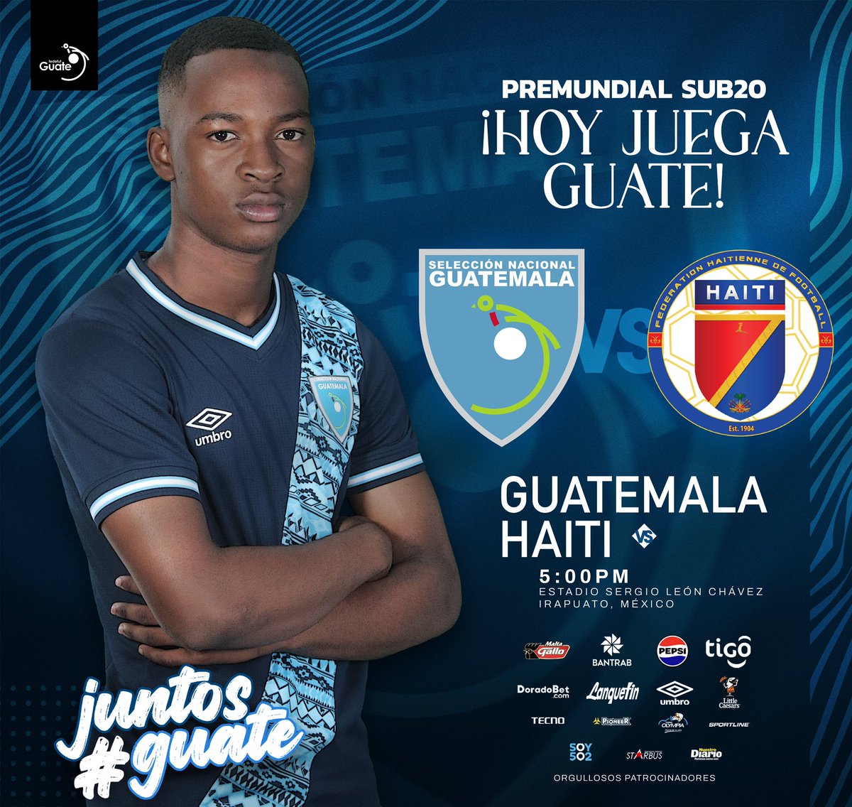 🇬🇹⚽️ ¡𝘏𝘖𝘠 𝘊𝘖𝘕 𝘓𝘈 𝘈𝘡𝘜𝘓 𝘠 𝘉𝘓𝘈𝘕𝘊𝘖 💙🤍

ɢᴜᴀᴛᴇ ꜱᴜʙ20 ᴘᴏʀ ʟᴏꜱ 3ᴘᴜɴᴛᴏꜱ ᴇɴ ᴇʟ ᴘʀᴇᴍᴜɴᴅɪᴀʟ ᴅᴇ ᴄᴏɴᴄᴀᴄᴀꜰ.

🇬🇹ɢᴜᴀᴛᴇᴍᴀʟᴀ 🆚 ʜᴀɪᴛɪ́🇭🇹 
⏱️5:00ᴘᴍ
📺ꜱᴛᴀʀ+

#ᴊᴜɴᴛᴏꜱɢᴜᴀᴛᴇ 💪💙🇬🇹