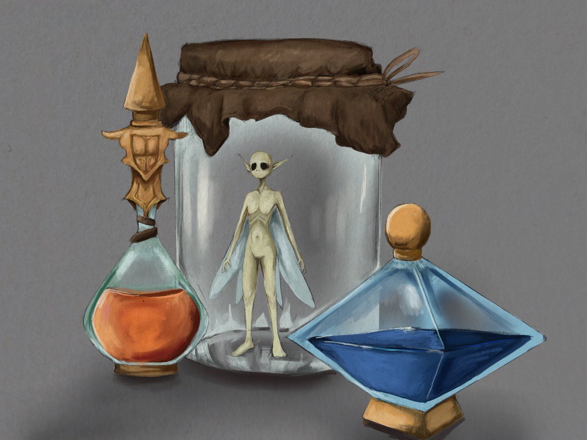 spiderbee63_'s tweet photo. i realised i never posted this…my final piece from my first term project at uni. i like drawing faeries 🧚 
#art #digitalart #fantasyart #conceptart #procreate https://t.co/DsteaEi6I2