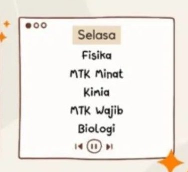schfess's tweet image. sch! jadwal sender waktu kelas 11 (sekarang Alhamdulillah sdh lulus), pada zaman itu nak, disemangatin satu Indonesia juga tidak semangat...