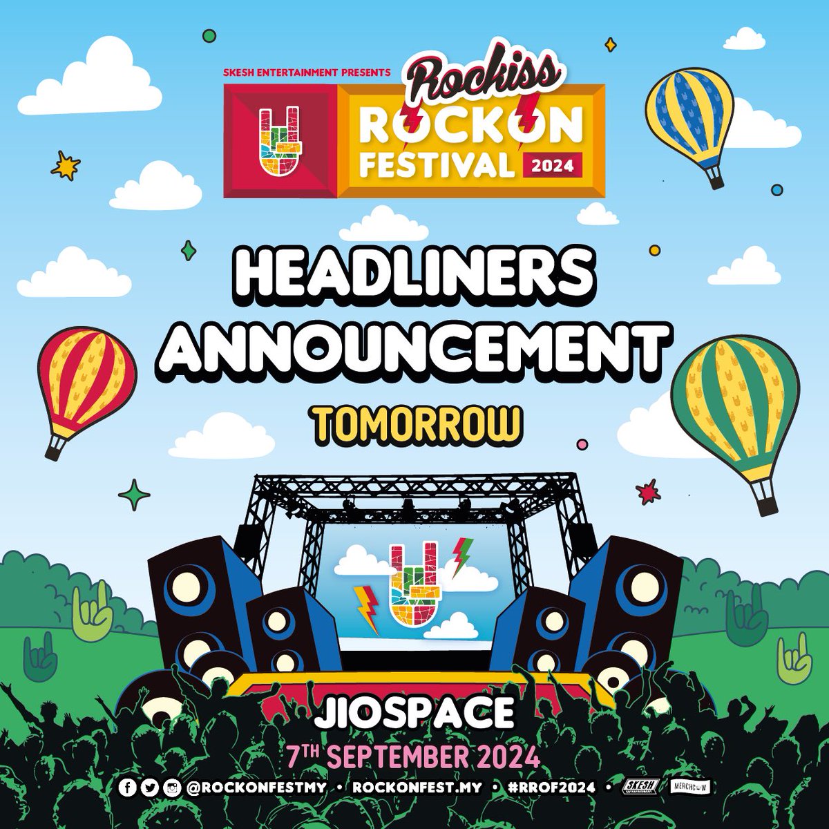 Headliners being announced tomorrow at 8:00pm (+8 GMT)! Turn on post notifications to stay updated. #RROF2024