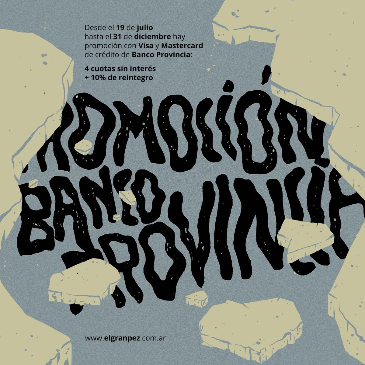 Todos los días, hasta el 31 de diciembre, hay Promoción con tarjetas de crédito Visa y Mastercard de Banco Provincia:

4 pagos sin interés 
+ 10% de reintegro

Estamos en
Santiago del Estero 2052
Mar del Plata