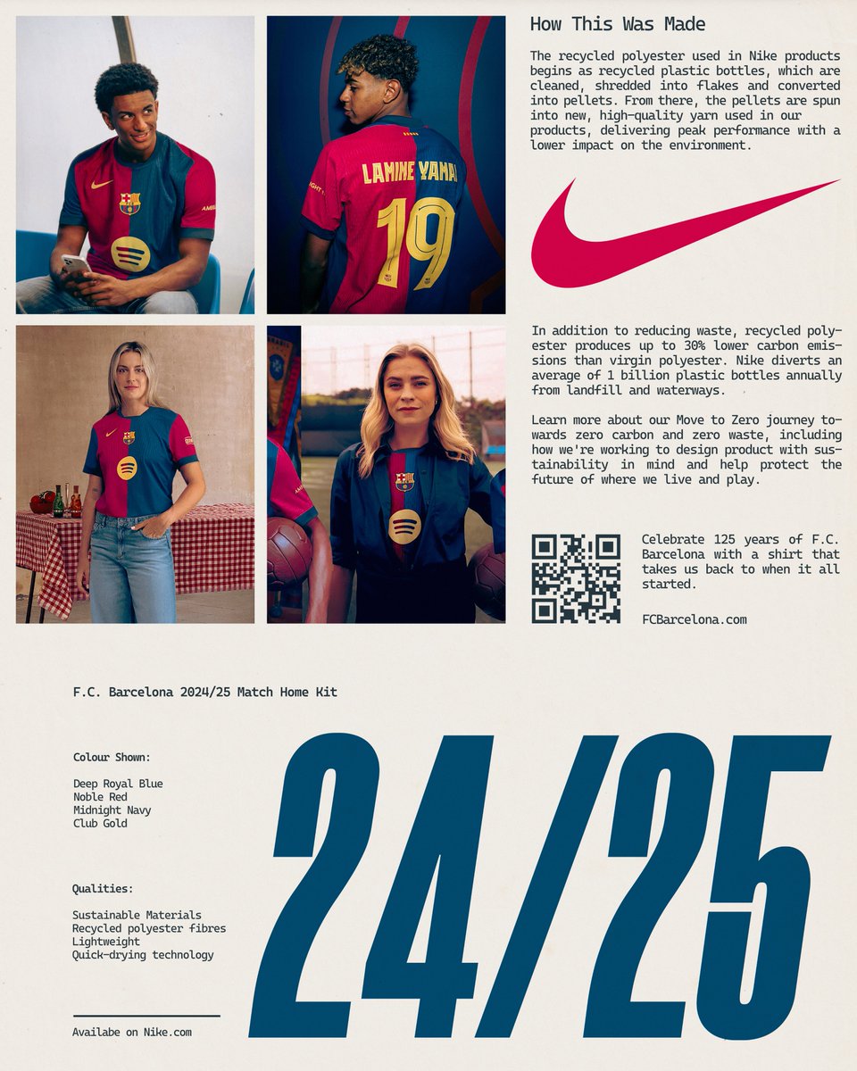 ShauryaVisuals's tweet image. Barcelona x Nike 24/25 Home Kit
