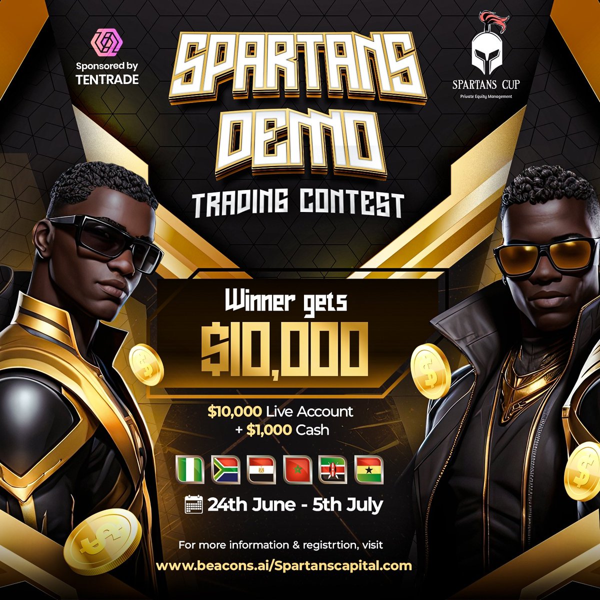 Dear spartans

We are very sorry for the delay in allocating the prizes,  but we were just trying to make sure that everyone is properly vetted

Details of Those who've been announced as winners have been sent out and you all should get your Prizes before Monday

Thank you all