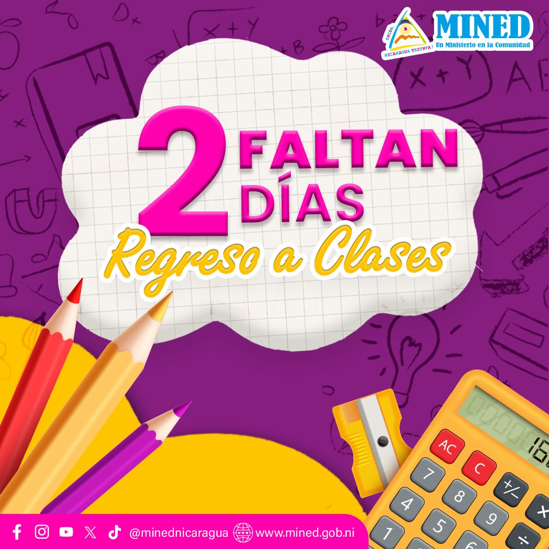 Faltan 2 días para el inicio del Segundo Semestre del Ciclo Escolar 2024.

¡A clases con tanta esperanza!