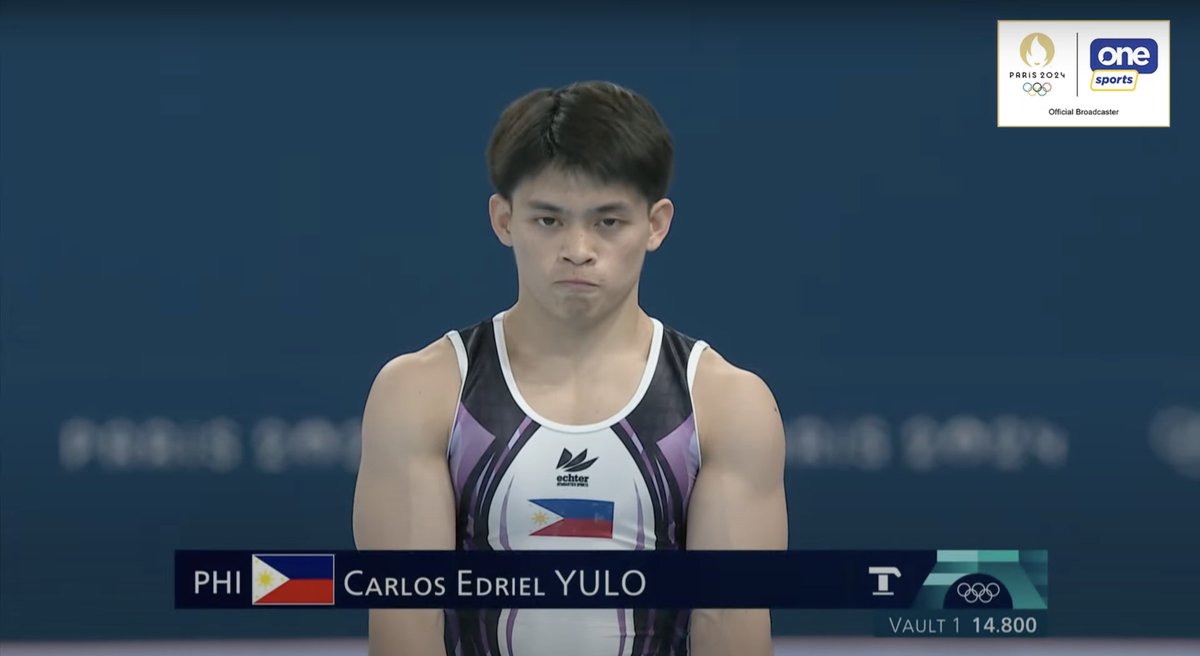 OneSportsPHL's tweet image. BACK ON TRACK!

Carlos Yulo is on his way to advancing to the vault finals once more after getting a total score of 14.683.

Yulo advanced to the final and finished 4th in Tokyo 2020.

#Paris2024  #OlympicGames  #100TaongLaban #ParaSaBayan
