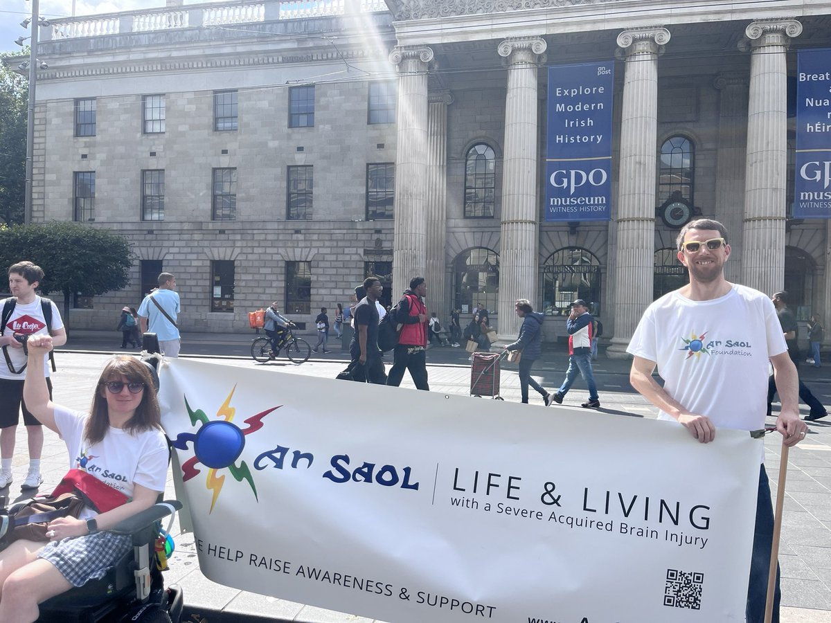 Rosie_Mangan's tweet image. Proud to represent @an_saol today at Dublin Disability Pride. An Saol provides an invaluable service for people with severe Acquired Brain injury (sABI), supporting their rights to health and wellbeing, facilitating their habilitation and supports the needs of family members.