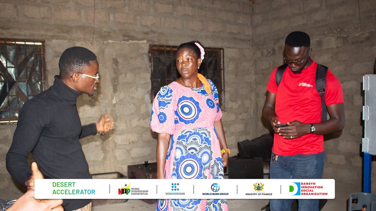 DansynSocial's tweet image. 𝐃𝐄𝐒𝐄𝐑𝐓 𝐀𝐂𝐂𝐄𝐋𝐄𝐑𝐀𝐓𝐎𝐑

Yesterday, the M&amp;amp;E team visited the participants of the Desert Accelerators to assess their progress since completing the program.
#dansyniso
#bolgaimpact
#acceleration
#neip
#hubsgrantsupport
@GhHubsNetwork 
World Bank Africa