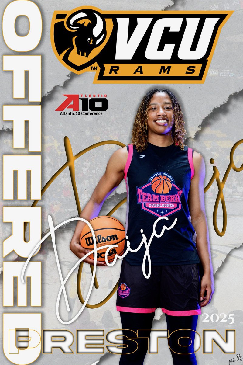 After a great conversation with Coach Boyle(<a href="/coachoboyle/">Coach O'Boyle</a>), I am blessed and honored to receive an offer from <a href="/VCUWBB/">VCU Women's Basketball</a> I am very humbled and appreciative for the opportunity.  <a href="/teamberryaau/">Team Berry</a> <a href="/CoachTBerry/">TBerry</a> <a href="/Coachmikewill23/">Michael Williams</a> <a href="/IAmWillieRoy/">Willie Roy Puckett Jr</a> <a href="/PivotPoint24/">Kiah T. Collins</a> <a href="/ladymichelle63/">Tiffany Puckett</a> <a href="/HoopsTrojan/">Carrollton Trojans WBB</a>