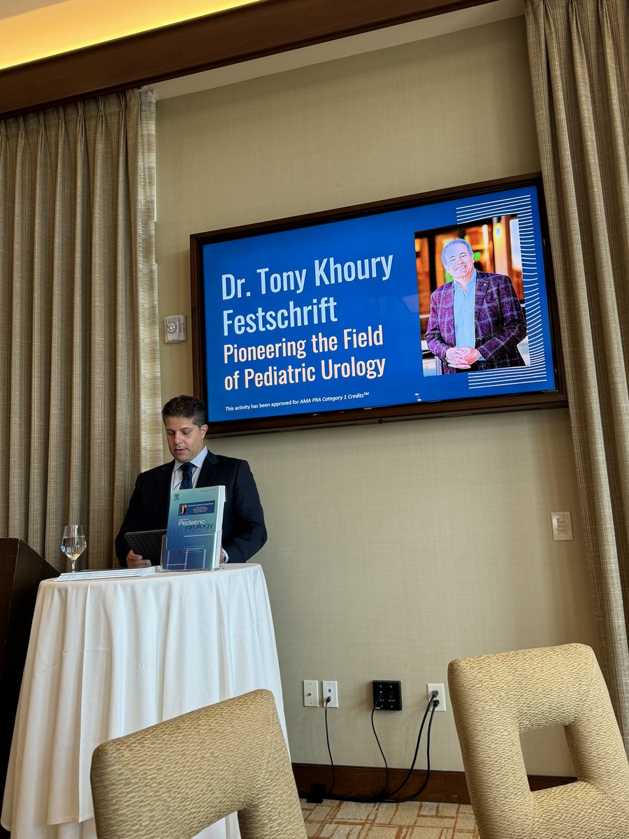 Rama Jayanthi (@lilppmd) on Twitter photo Dr Elias Wehbi kicking off the Festschrift commerating the career of <a href="/KhouryPedsUro/">Antoine Khoury</a> A literal who’s who in international #pedsuro in attendance to honor Dr Khoury. <a href="/ESPUorg/">ESPU</a> <a href="/SPU_Urology/">SPU_Urology</a> <a href="/AmerUrological/">Amer. Urol. Assn.</a> Dr Elias Wehbi kicking off the Festschrift commerating the career of <a href="/KhouryPedsUro/">Antoine Khoury</a> A literal who’s who in international #pedsuro in attendance to honor Dr Khoury. <a href="/ESPUorg/">ESPU</a> <a href="/SPU_Urology/">SPU_Urology</a> <a href="/AmerUrological/">Amer. Urol. Assn.</a>